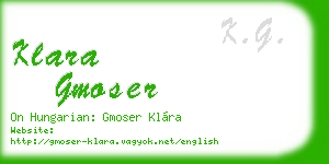 klara gmoser business card